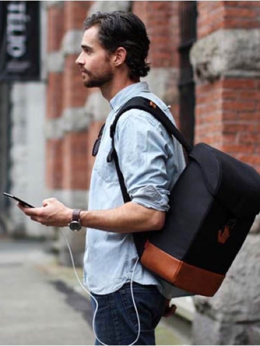 Solgaard Lifepack Hustle Backpack Black Tan Anti-Theft